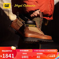 CAT卡特马丁靴工装靴男女同款鞋靴23NC联名南极探险户外钢头短靴 棕色+卡其 44