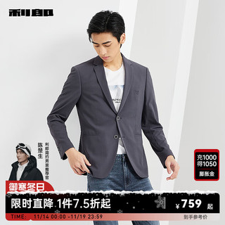 利郎休闲西服男时尚休闲男休闲西服 石灰色(23CDX081SA) 165/80A