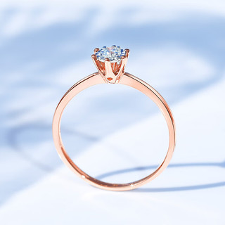 喜钻18K金钻戒钻石戒指30分效果结婚求婚钻戒女 双色18K金 
