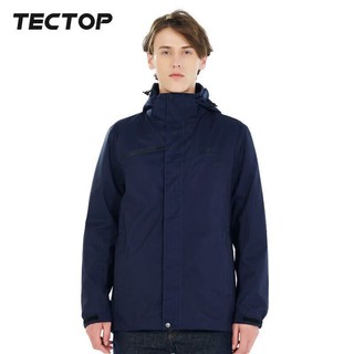 TECTOP 探拓 三合一冲锋衣两件套户外抗寒服保暖抓绒内胆防风衣外套登山服 男款宝石蓝 XL