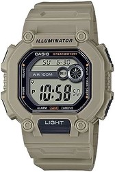CASIO 卡西欧 LED 照明器 10 年电池超长带倒数计时器 每日闹钟全自动日历男式数字手表
