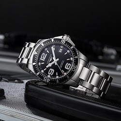 LONGINES 浪琴 HydroConquest 黑色表盘自动男式手表 L3.741.4.56.6