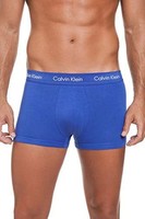 Calvin Klein Underwear Calvin Klein 平角内裤男 纯棉弹力舒适四角短裤 3件装
