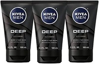 NIVEA 妮维雅 男士天然木炭深层清洁100ml（3个装）