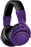 铁三角 ATH-M50xBTPB 无线蓝牙头戴式耳机,紫色/黑紫色/黑色