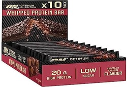 OPTIMUM NUTRITION 奧普帝蒙 歐普特蒙 ON Whipped Bar，高蛋白零食，牛奶巧克力涂層，10 x 60 g 包