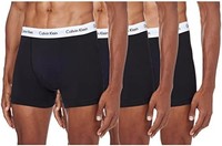 Calvin Klein Jeans 卡尔文·克莱恩牛仔 Calvin Klein 男士平口内裤, 3件装 Black S