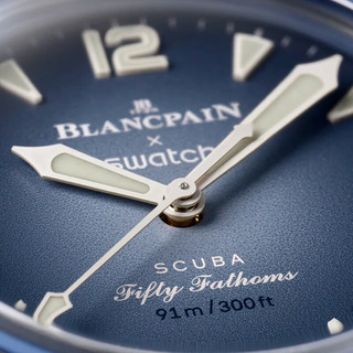 BLANCPAIN 宝珀 XS.WATCH腕表五十噚系列男女表机械手表42.3mm 蓝色大西洋 SO35A100