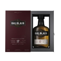 15日10点、父亲节礼物：Balblair 巴布莱尔 17年 单一麦芽 威士忌 苏格兰原装 700ml