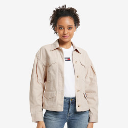 tommyhilfiger汤米希尔费格tommyjeans女装纯棉旗标刺绣收腰工装风