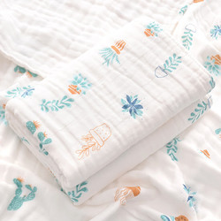 Purcotton 全棉时代 婴儿浴巾棉六层纱布宝宝用品新生儿童盖毯初生包被