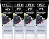 POND'S 旁氏 Pure含活性炭深层洗面奶50ml4 件装