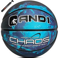 AND1 恩狄万 混沌橡胶篮球和泵: 比赛准备,官方规定尺寸,适用于室内和室外篮球比赛