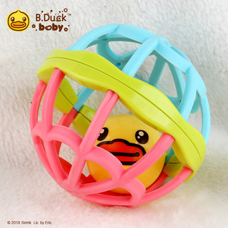 PLUS会员：B.Duck 婴幼儿童萌趣手抓球0-1岁宝宝新生儿安抚玩具摇铃牙胶可啃咬礼物