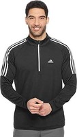 adidas 阿迪达斯 男式 ADVS20R736 3 条纹肩部毛圈绒布 1/4 拉链套衫