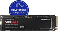 SAMSUNG 三星 980 PRO 500GB 内置固态硬盘 M.2 PCIe NVMe SSD 2280 MZ-V8P500BW，Playstation 5 兼容