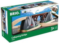 BRIO World - 33391 坍塌桥 | 3 件套玩具火车配件，适合 3 岁及以上儿童