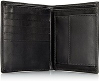 Alassio Kombi 窄边皮钱包，约 12 x 10 x 2厘米硬币钱包，12厘米，黑色