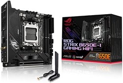 ASUS 华硕 ROG Strix B650E-I 游戏 WiFi AMD 锐龙 AM5 mini-ITX 主板,10 + 2 个功率级,DDR5,两个 M.2 插槽