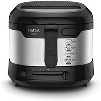 Tefal 特福 Uno M 油炸锅 FF215D | 1600 瓦 |容量：1kg |可调温控器 |观察窗 |排水位置 |不锈钢/黑色