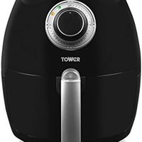 TOWER T17005 健康手动空气炸锅烤箱 带快速空气循环和 30 分钟定时器,3.2 升,黑色