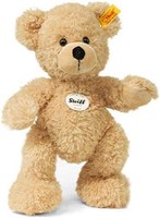 Steiff 泰迪熊·费恩 28cm 可爱的儿童泰迪玩具，可动&可水洗，米色(111327)