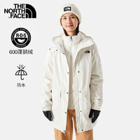 THE NORTH FACE北面冲锋衣女户外600蓬防水保暖中长款羽绒三合一81S5 P4K L