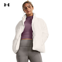 安德玛（UNDERARMOUR）秋冬ColdGear Infrared女子短款训练运动鸭绒羽绒服1378858 白色112 L