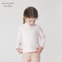 marc & janie 马克珍妮 秋冬装男女童条纹半高领打底衫T恤231382