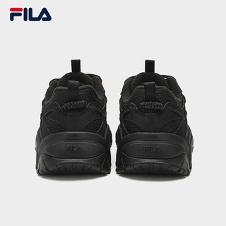 斐乐（FILA）男鞋老爹鞋复古运动鞋休闲加绒猫爪鞋4 黑-BK 42.5码