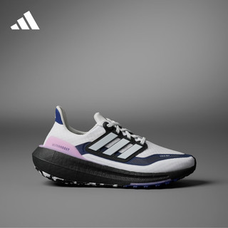 adidas「飘飘鞋」阿迪达斯ULTRABOOST LIGHT女子保暖防滑跑步鞋 白色/黑色/粉紫色 36(220mm)