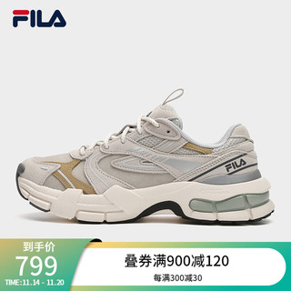 斐乐（FILA）女鞋DECODER复古运动鞋2023冬解码鞋户外跑步鞋 浮岩灰/雨朦灰色-PR 38.5码