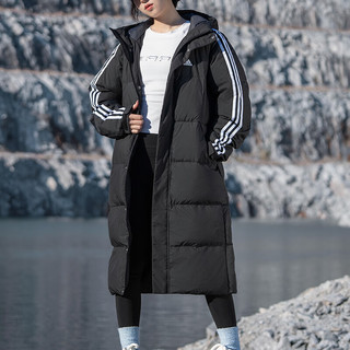 阿迪达斯 （adidas）羽绒服男装女装23冬季长款连帽运动服户外加厚保暖潮流外套 男女同款/23年新 S/175