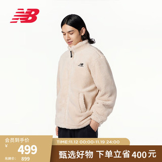 NEW BALANCE23男款潮流百搭运动仿羊羔绒针织外套 CRE MDD4N011 XL