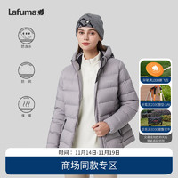 LAFUMA乐飞叶连帽羽绒服女 户外秋冬防泼水800蓬鹅绒防风防寒 LFJU3DH80 灰色GE（实物以细节为准） 165/84A（38）