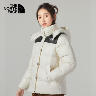 The North Face北面羽绒服女装秋冬户外防寒防风保暖宽松700蓬鹅绒夹克外套 Q4C/米白色 L