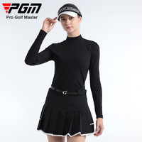 PGM高尔夫长袖T恤女士上衣 运动面料 柔软舒适 golf时尚运动球服 YF611-黑色 M