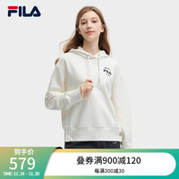 FILA X Études斐乐女子针织连帽上衣2023冬时尚休闲宽松卫衣 椰奶白-IV 175/92A/XL