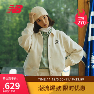 NEW BALANCE 23年女款早秋潮流百搭运动针织外套6DD38532 IV XL 