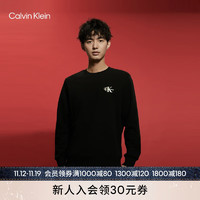 Calvin Klein【龙年系列】Jeans24春季男女本命年龙纹印花纯棉卫衣J400354 BEH-太空黑 L