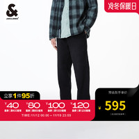 杰克·琼斯（JACK&JONES）冬季男士裤子宽松松紧腰头休闲裤长裤男装223414039 黑色E41 165/72A/XSR