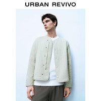 URBAN REVIVO UR冬季男时尚休闲简约百搭日常宽松棉服外套UMU130039 卡其绿 M