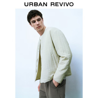 URBAN REVIVO UR冬季男时尚休闲简约百搭日常宽松棉服外套UMU130039 卡其绿 M