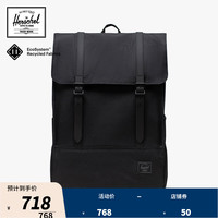 Herschel赫行 【New Classics】新升级Survey™ 双肩包方形背包 纯黑色