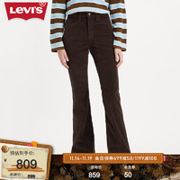 Levi's【商场同款】李维斯726复古微喇女士灯芯绒休闲裤 深咖色 24/28