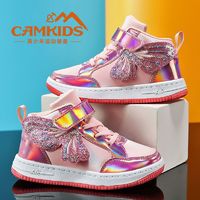 CAMKIDS 女童运动鞋2022秋冬儿童板鞋女孩子防水革面跑步鞋子