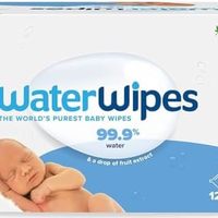 WaterWipes 婴幼儿原装无塑料湿巾 720 片（12 包），由 99.9% 水制成，无香型，适合敏感肌肤