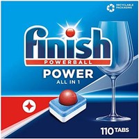 finish 亮碟 Power All in 1 洗碗机清洁片优惠装带 110 个表面标签