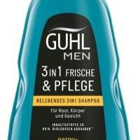 GUHL 男士 3 合 1 清新护理洗发水 2 件装 2 × 250 毫升 适用于*、身体和面部 *类型:正常