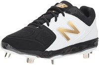 new balance 女式清新泡沫 Velo V1 金属垒球鞋, 黑色/白色, 5 Wide